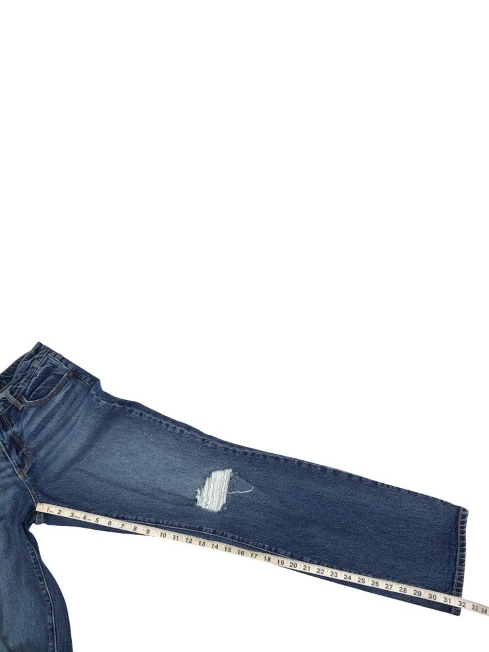 BKE Denim Taylor Low Slung Baggy Fit Classic Straight Distressed Jeans Womens 26 - Picture 9 of 9